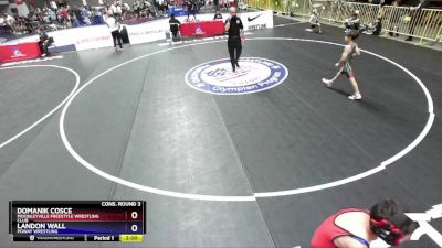 71 lbs Cons. Round 3 - Domanik Cosce, McKinleyville Freestyle Wrestling Club vs Landon Wall, Poway Wrestling