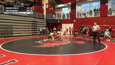 106 lbs Semifinal - Abe Heysinger, Dubuque Hempstead vs Kiernan Dunlay, Prairie, Cedar Rapids