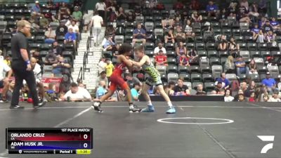 63 lbs 1st Place Match - Orlando Cruz, CA vs Adam Husk Jr., WI