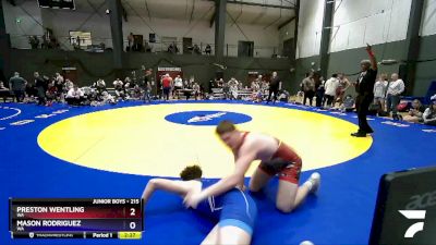 215 lbs Cons. Round 2 - Preston Wentling, WA vs Mason Rodriguez, WA