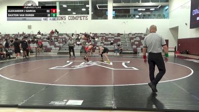 141 lbs Quarterfinals (8 Team) - Daxton Van Duren, Sierra College (White) vs Alexander J Garcia, Imperial Valley College