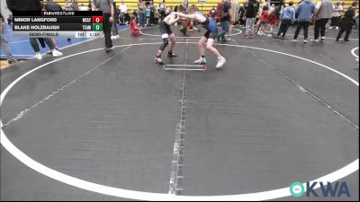 100 lbs Semifinal - Minor Langford, Weatherford Youth Wrestling vs Blake Holzbaugh, Team Guthrie Wrestling