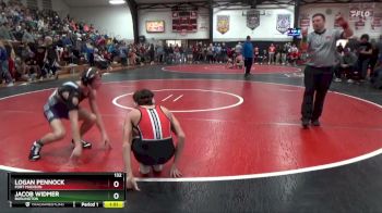 132 lbs Round 2 - Logan Pennock, Fort Madison vs Jacob Widmer, Burlington