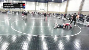 126 lbs Consi Of 8 #1 - Asher Valentin, Youth Impact Center Wrestling Club vs Coby Stapleton, Packers Wrestling Club