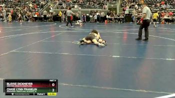 110 lbs Quarterfinal - Blayke Dickmeyer, Greater Heights Wrestling vs Chase Lynn Franklin, Ironhawk Wrestling Academy IA