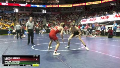 2A-132 lbs Champ. Round 1 - Lincoln Keeler, Creston vs Wyatt Johnson, Cherokee, Washington