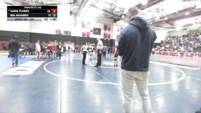 100 lbs Champ. Round 3 - Mia Navarro, Palm Desert vs Aaria Flores, Colton