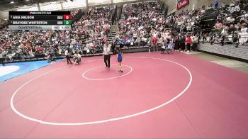 3A 115 lbs Quarterfinal - Braydee Winterton, Union vs Asia Nelson, Richfield