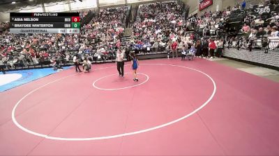 3A 115 lbs Quarterfinal - Braydee Winterton, Union vs Asia Nelson, Richfield