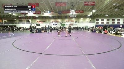 110 lbs Cons. Round 2 - Aurie Sneed, Wayland Baptist University vs Alyssa Olson, Morningside