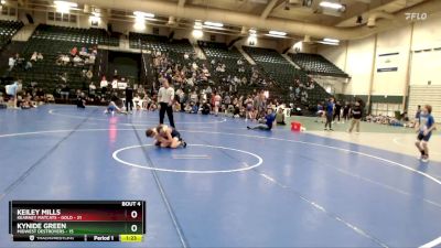 90 lbs Round 1 (8 Team) - Kynide Green, Midwest Destroyers vs Keiley Mills, Kearney Matcats - Gold