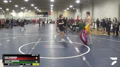 100 lbs Champ. Round 1 - Levi Warner, Saranac Youth WC vs Wyatt Brewer, Freeland WC