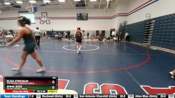 152 lbs Round 3 - Eliza Stricklin, San Antonio Churchill (Girls) vs Emma Bass, Keller Central (Girls)