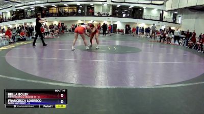 124 lbs Round 2 (16 Team) - Francesca LoGreco, Brock University vs Bella Bolek, North Central College (B)