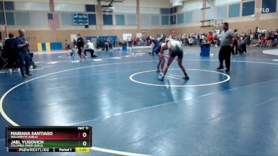 130lbs Cons. Round 3 - Jael Yugovich, Columbia River (Girls) vs Mariana Santiago, Willamette (Girls)