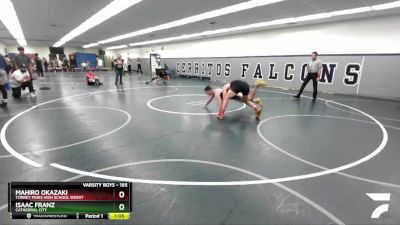 165 lbs Quarterfinal - Mahiro Okazaki, Torrey Pines High School Wrest vs Isaac Franz, Cathedral City