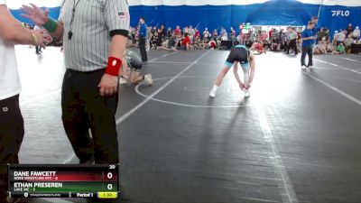 120 lbs Round 2 (8 Team) - Dane Fawcett, Noke Wrestling RTC vs Ethan Preseren, Lake WC