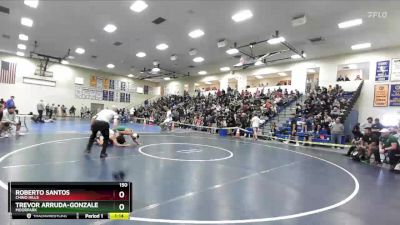 150 lbs Champ. Round 2 - Trevor Arruda-Gonzalez, Moorpark vs Roberto Santos, Chino Hills