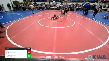 49 lbs Semifinal - Braven Worth, Collinsville Cardinal Youth Wrestling vs Iver Garcia, Wagoner Takedown Club