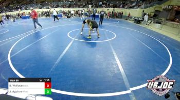 119 lbs Quarterfinal - Blaine Wallace, ODESSA YOUTH WRESTLING vs Julio Aguirre, Woodward Youth Wrestling