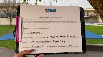 La Habra High School [High School - Fight Song - Cheer] 2021 USA Virtual Spirit Regional #1