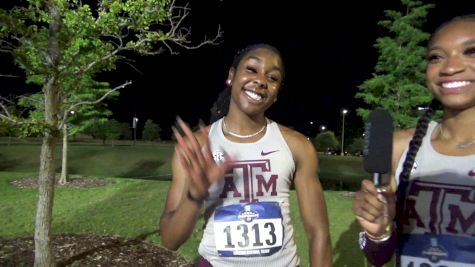 Jasmine Montgomery & Camryn Dickson of Texas A&M advance to 100m & 200m Quarterfinal