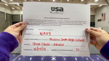 Madera South High [Varsity Show Cheer Novice] 2021 USA Virtual Spirit Regional I