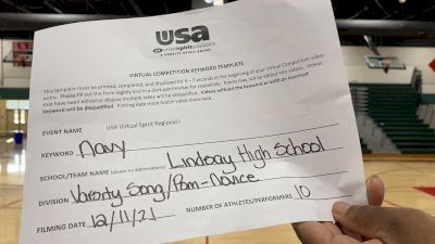 Lindsay High School [Varsity - Song/Pom - Novice] 2021 USA Virtual Spirit Regional I