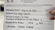 Fox High School [Junior Varsity - Pom Virtual Prelims] 2021 NDA High School National Championship