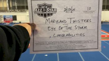 Maryland Twisters - Eye of the Storm [L1 - CheerABILITIES - Novice] 2021 NCA All-Star Virtual National Championship