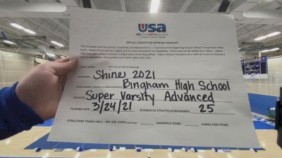 Bingham High School [Varsity Show Cheer Advanced] USA Spirit & Dance Virtual National Championships