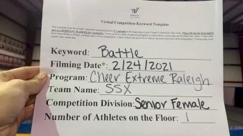 Cheer Extreme - Kai_Patterson - Finals [Senior Female] 2021 Battle In The Arena