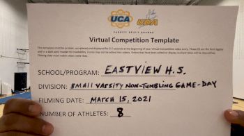 Eastview High School [Game Day Small Varsity - Non-Tumble] 2021 UCA & UDA March Virtual Challenge