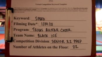 Texas Allstar Cheer and Dance - Black Ice [L3.2 Senior - PREP] 2021 Varsity All Star Winter Virtual Competition Series: Event I