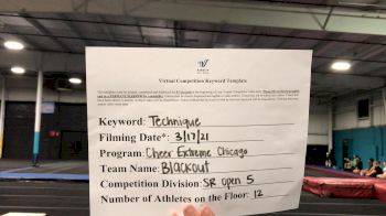 Cheer Extreme - Chicago - Blackout [L5 Senior Open] 2021 Varsity All Star Winter Virtual Competition Series: Event IV