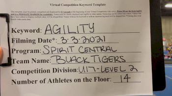 Spirit Central - Black Tigers [L2 - U17] 2021 Varsity All Star Winter Virtual Competition Series: Event III
