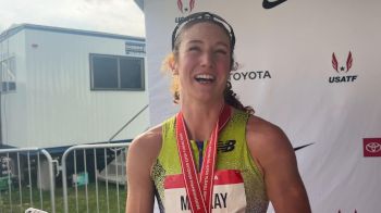 Emily Mackay Reacts to 5000m US Title, Talks Finish Line Fall Bounce-Back & Diamond League | Post-Race Interview 2026 USATF