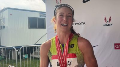Emily Mackay Reacts to 5000m US Title, Talks Finish Line Fall Bounce-Back & Diamond League | Post-Race Interview 2026 USATF