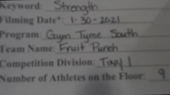 Gym Tyme - Fruit Punch [L1 Tiny] 2021 Varsity All Star Winter Virtual Competition Series: Event II