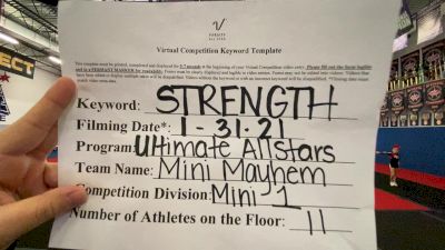 Ultimate All Stars - Mini Mayhem [L1 Mini - D2] 2021 Varsity All Star Winter Virtual Competition Series: Event II