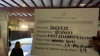 East Celebrity Elite - Wonder Girls [L3 Junior - Medium] 2021 Athletic Championships: Virtual DI & DII