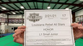 Louisiana Rebel All Stars - Honor [L1 Junior - Small] 2021 NCA All-Star Virtual National Championship