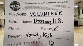 Dyersburg High School [Varsity - Kick] 2021 TSSAA Cheer & Dance Virtual State Championships