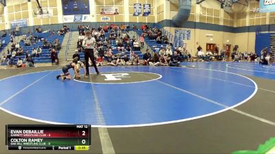 49 lbs Round 2 (8 Team) - Evan Debaillie, Garrett Wrestling Club vs Colton Ramey, Oak Hill Wrestling Club