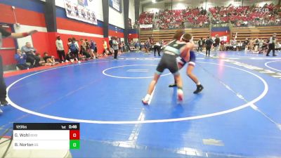 120 lbs Consi Of 8 #1 - Grant Wohl, Bixby HS Boys vs Blake Norton, Sand Springs HS