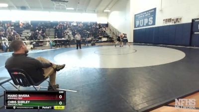 220 lbs Cons. Semi - Mario Rivera, Gonzaga Prep vs Chris Shirley, Gonzaga Prep