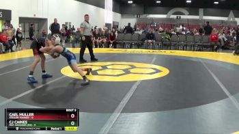 90 lbs Round 1 (8 Team) - CJ Caines, Mat Assassins (PA) vs Cael Muller, Steller Trained