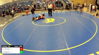 12U Boys - 135 lbs Cons. Round 2 - Aubrien Buckley, Panther Wrestling Club vs Cole Gesford, Chugach Eagles Wrestling Club