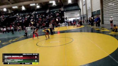 90-101 lbs 1st Place Match - Gracie Obermiller, HWA vs Dynasty Connally, Hays Wrestling Club