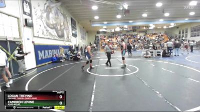 190 lbs Cons. Round 6 - Logan Trevino, Calvary Chapel (Santa Ana) vs Cameron Levine, Aliso Niguel